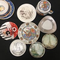 Посуда Тарелки Блюдца Пиалы Соусницы Розетки Винтаж Раритет Клейма Подарки Фарфор Керамика Позолота Серебрение
