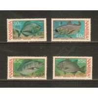 Намибия-1994(Мих.764-767),  ** ,   Морская  Фауна ,  Рыбы (полная серия)