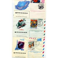 СССР, 1988, МАРКИРОВАННЫЙ КОНВЕРТ,  СГ,12-04-88, космодром БАЙКОНУР, ,3конверта по 3р шт шт