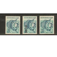Сейшеллы-1962-1968(Мих.204,218,245) , **   ,  Морская фауна, Рыбы,