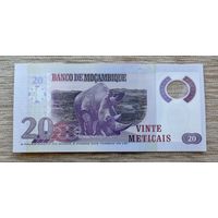 Werty71 Мозамбик 20 метикалов 2011 UNC банкнота метикайс Носорог метикалей