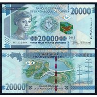 Гвинея 20000 франков 2015 год, UNC.