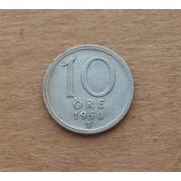Швеция, 10 эре 1950 г., серебро 0.400