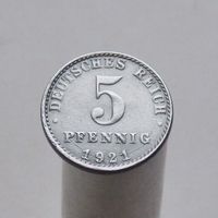 Германия 5 пфеннигов 1921 A