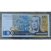 Werty71 Бразилия 100 крузадо 1987 UNC банкнота 1986