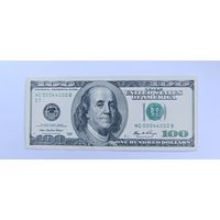 100 USD. Интересный номер-радар (две тройки и двойка) HG 000 44 000 B.
