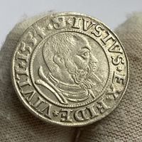 Грош 1534 г., Кёнигсберг, Пруссия, Альбрехт Гогенцоллерн. Штемпельный блеск! Очень красивый!