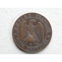 Франция 5 сантимов 1856г.