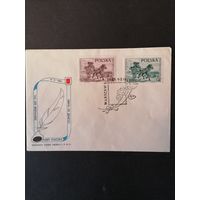 Польша 1961 КПД с полной серией марок "День почтовой марки" (спецгашение) Мi.1266-1267 каталог 1.20 евро