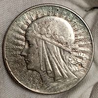 5зл 1934, голова Полонии, красивая с шб, без мц, в коллекцию! Смотрите также другие мои лоты!