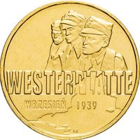 Польша 2 злотых, 2009 Оборона Вестерплатте в сентябре 1939 UNC
