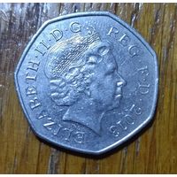 Великобритания, 50 пенсов 2013 года