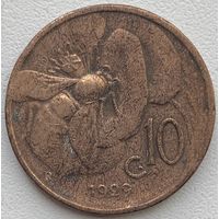 Италия 10 чентезимо 1929 г.