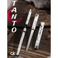 Нож танто белый мрамор