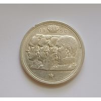 100 франков. 835пр., 1950 г. Король Бодуэн I.  Бельгия.
