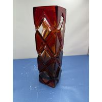 Ваза цветное стекло мурахвер Неман винтаж