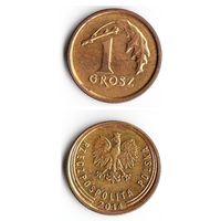 1 грош Польша 2014 года
