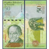 Венесуэла, 50 боливаров 2015 г., P-92k, UNC