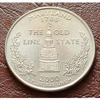 США 25 центов , Р  2000 Квотер штата Мэриленд     ( 2-2-5 )