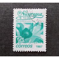 Марка Никарагуа 1987 год Цветы