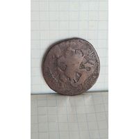С 1 РУБЛЯ ! ПЕРЕЧЕКАН ! МОНЕТА МЕДЬ 2 КОПЕЙКИ 1757 год ЕЛИЗАВЕТА РОССИЯ ИМПЕРИЯ