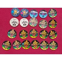 Фишки кепсы caps Power Rangers Могучие Рейнджеры. Цена за все фишки.