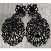 Советский винтаж. Серьги крупные. Филигрань. Нечастые