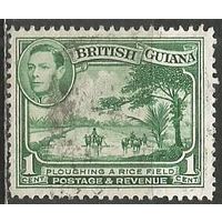 Британская Гвиана. Король Георг VI. Выращивание риса. 1938г. Mi#176.