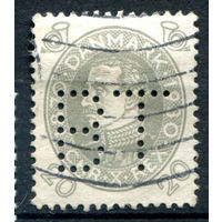 Дания - 1930г. - король Кристиан X, перфин, 20 О - 1 марка - гашёная [Mi 190]. #3-WB-97-A-2