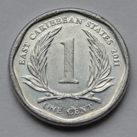 Восточные Карибы, 1 цент 2011 г.