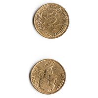 5 сантимов Франция 1982 год