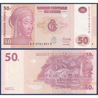 Конго, 50 франков 2022 г., P-97A (Hotel des Monnaies), UNC