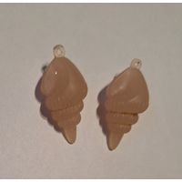 Елочные мини игрушки Ракушки большие из московского набора Малютка