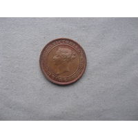 Цейлон 1 цент 1892 год Королева Виктория