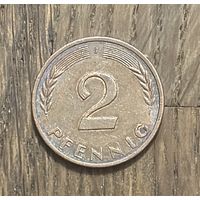 Германия ФРГ 2 Пфеннига 1971г.J