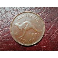 1 пенни Австралия 1951 г.