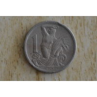 Чехословакия  1 крона 1946 с 1 руб
