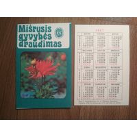 Карманный календарик.Страхование.1987 год