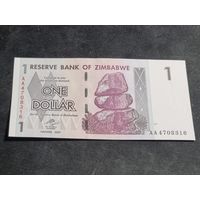 Зимбабве 1 доллар 2007 Unc