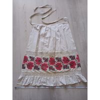 Фартук передник вышитый,  старинный,  винтаж