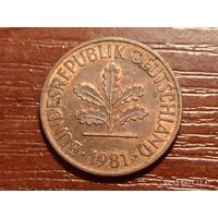 Германия 2 пфеннига 1981 D