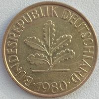 Германия 10 пфеннигов 1980 г. D