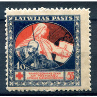Латвия, гражданская война - 1921г. - Красный Крест, 40 коп - 1 марка - MNH. #O-W-92-A-1