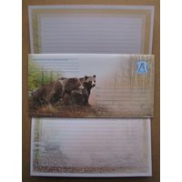 2008 г. Почтовый набор ХМК Беларусь с бумагой. Буры мядзведзь. Бурый медведь. З. 8162-08 .