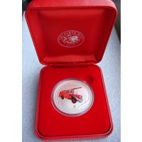 1 доллар 2006. Острова Кука. Автомобиль. Пожарная машина 1934 года Коммер. МЧС. Пожарник. Серебро 999