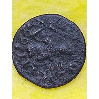 Солид (боратинка) 1665 г. литовский герб. Ян II Казимир(4), отметка МД- TLB, платок на шее рыцаря, без мц.