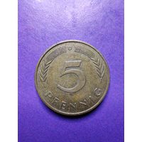 Германия ФРГ 5 пфеннигов 1989 D