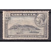 132.BrK. Великобритания. Колонии. Гибралтар. Скала. Георг V. 2P. 1932 г. Mi.#98A.