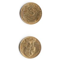 5 сантимов Франция 1983 год