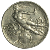 Италия 20 чентезимо, 1920